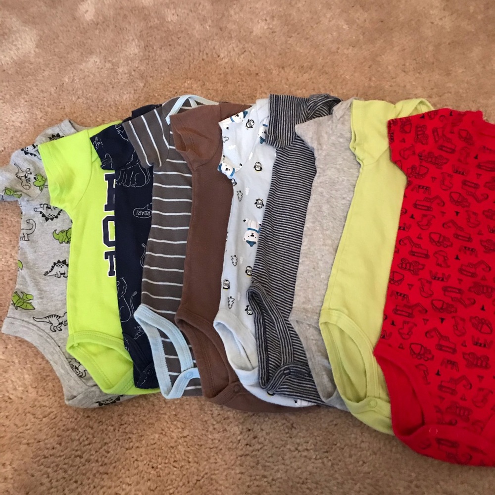 Baby boy onesies 6 and 9m